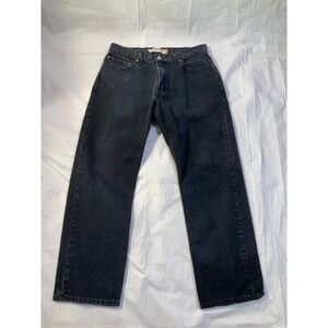 Levis 505 Jeans 33x30 Black Regular Fit Grunge Faded Y2K - 2009